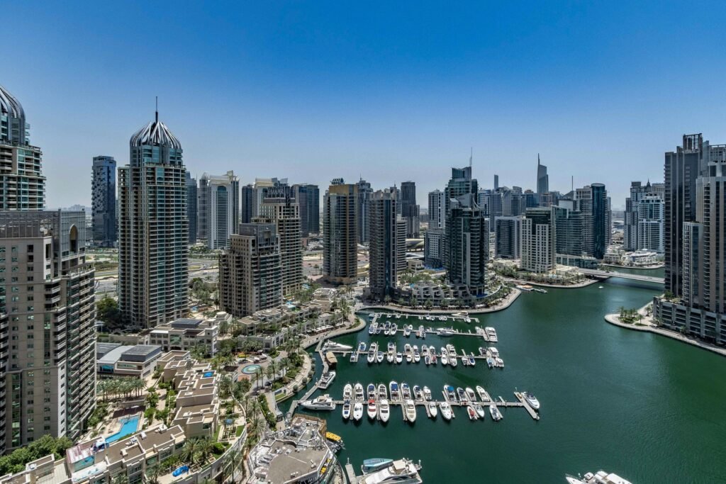 Stunning Aerial View of Dubai Marina Skyline